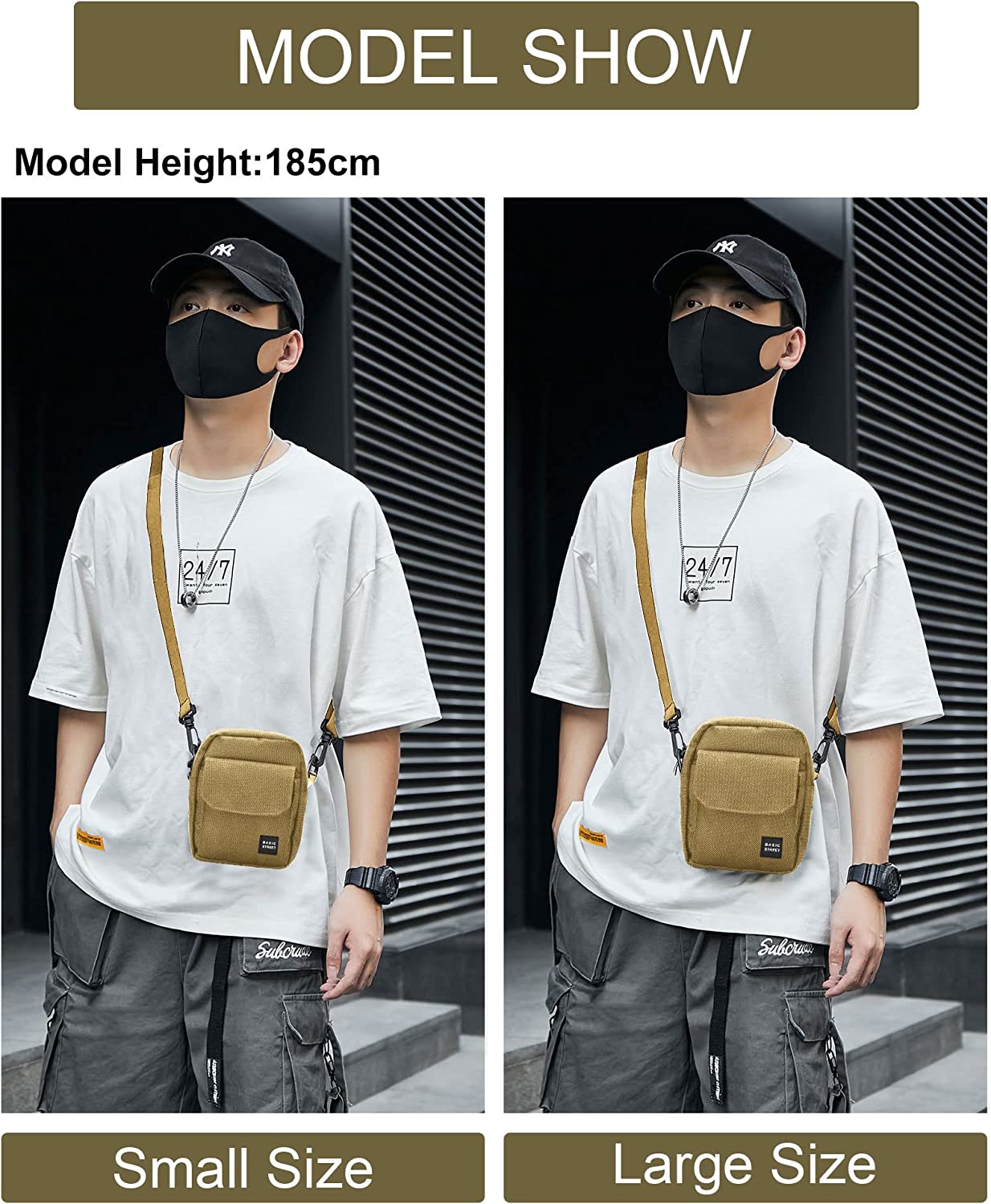 Small Crossbody Bag Side Shoulder Bag For Men， Women Mini Messenger Bag - Image 2